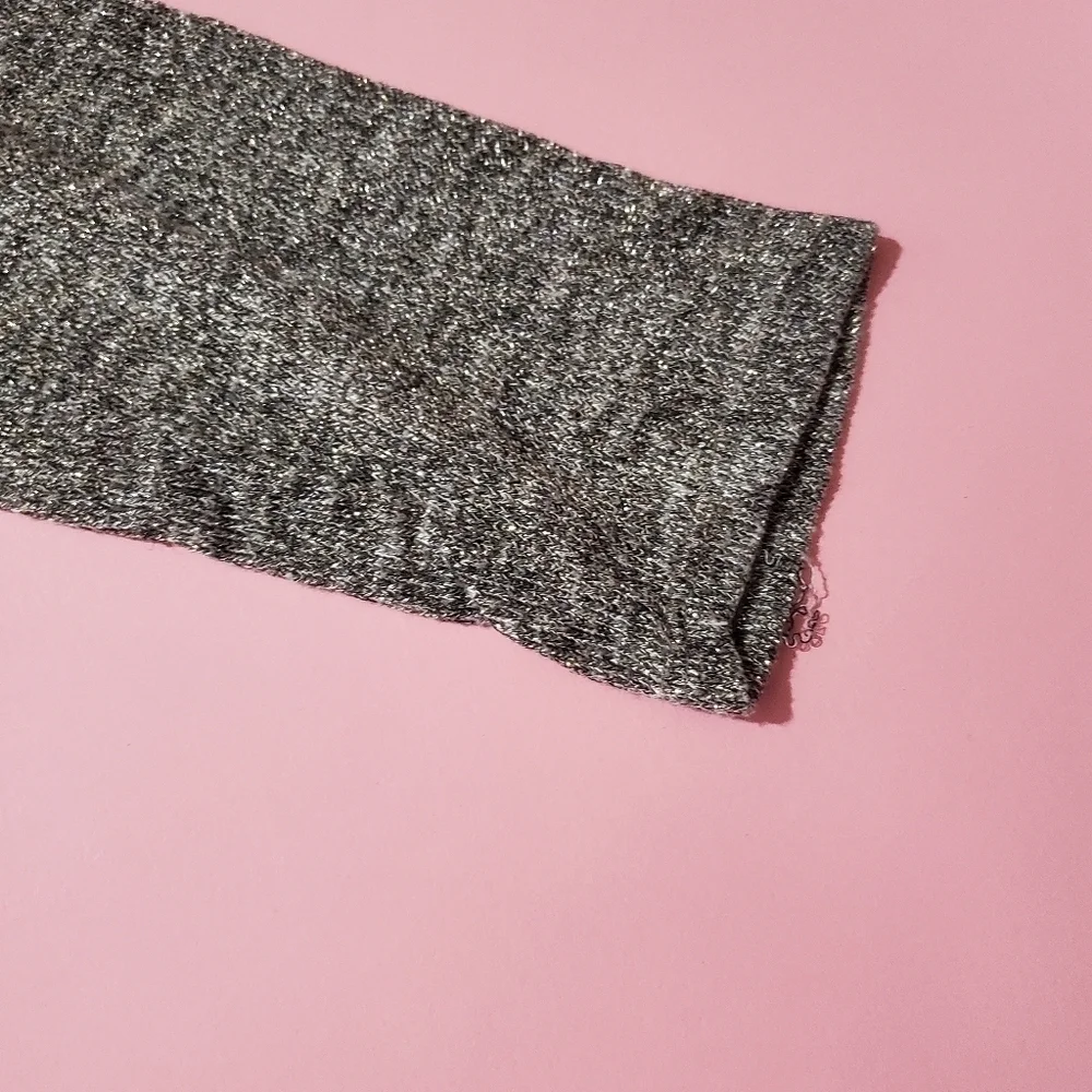 Forever 21 + Sparkle Glitter Knit Top Silver and Gold - Picture 4 of 8